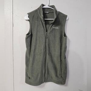 Columbia Boys Hunter Green Vest Full Zip With Zipper Pockets!